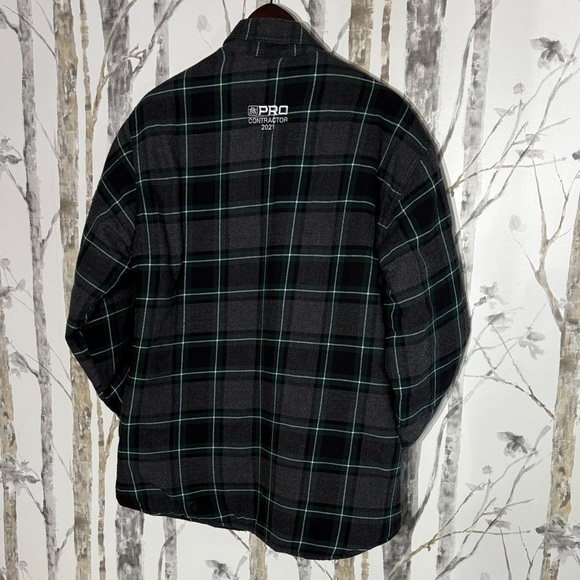 Men's Black and Green Plaid Military Jacket - Picture 5 of 8